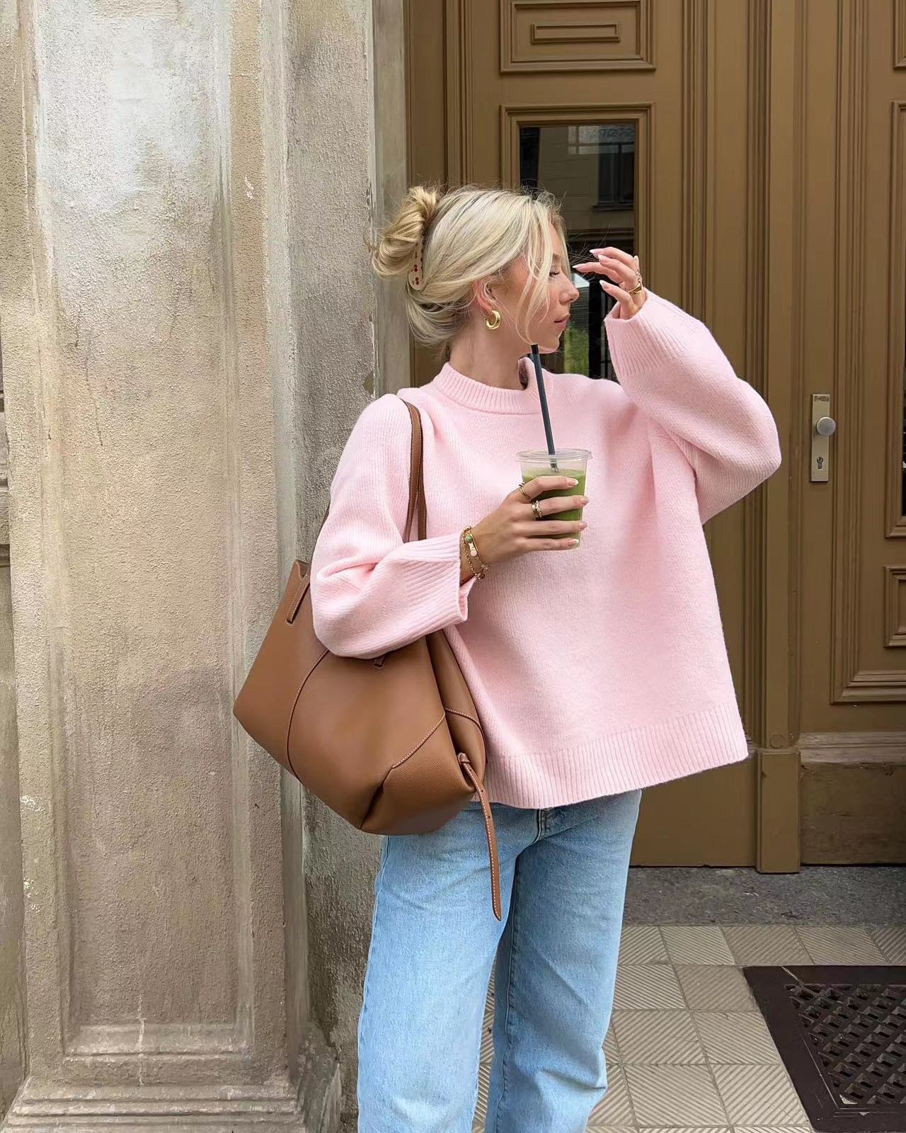 AVA | PINK COZY SWEATER