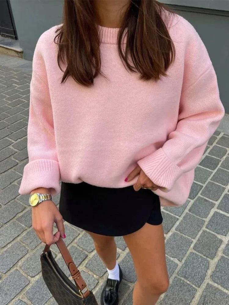 AVA | PINK COZY SWEATER